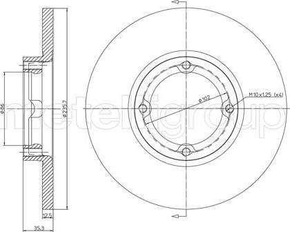 Metelli 23-0597C - Bremžu diski www.autospares.lv