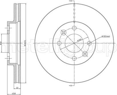 Metelli 23-0550C - Bremžu diski www.autospares.lv