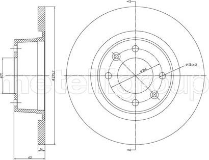 Metelli 23-0558C - Bremžu diski www.autospares.lv