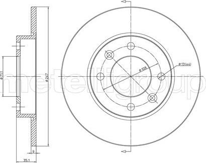 Metelli 23-0567C - Brake Disc www.autospares.lv