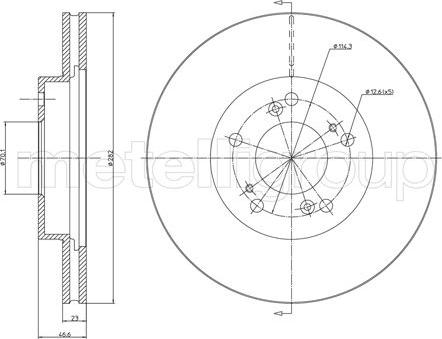 Metelli 23-0503C - Bremžu diski www.autospares.lv