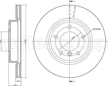 Metelli 23-0515C - Тормозной диск www.autospares.lv