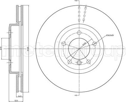 Metelli 23-0518C - Bremžu diski www.autospares.lv