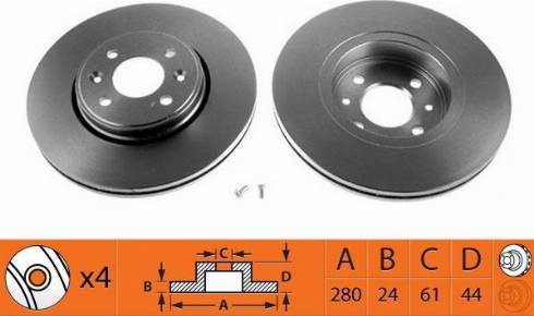 Metelli 23-0517 - Bremžu diski www.autospares.lv