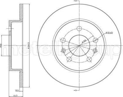 Metelli 23-0535 - Тормозной диск www.autospares.lv