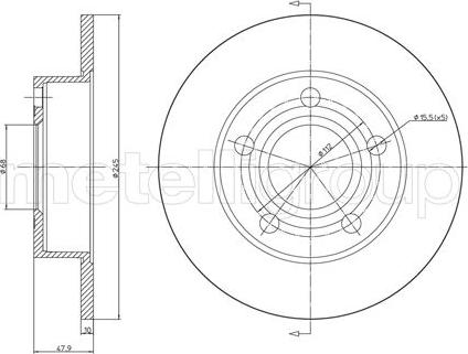 Metelli 23-0531C - Bremžu diski www.autospares.lv