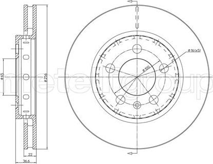 Metelli 23-0695C - Тормозной диск www.autospares.lv