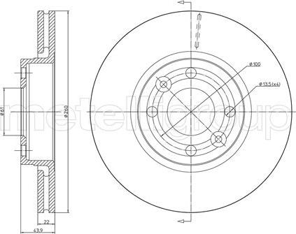 Metelli 23-0641C - Bremžu diski www.autospares.lv