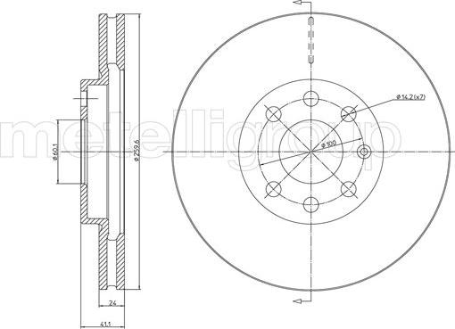 Metelli 23-0604C - Bremžu diski autospares.lv