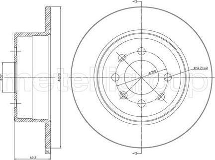 Metelli 23-0606C - Bremžu diski www.autospares.lv