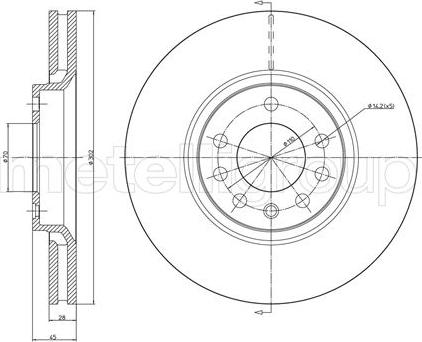 Metelli 23-0681C - Bremžu diski www.autospares.lv