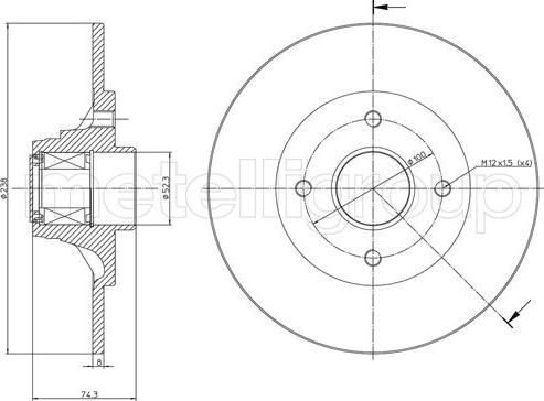 Metelli 23-0198 - Bremžu diski autospares.lv