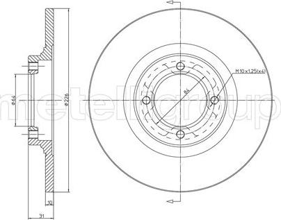 Metelli 23-0149 - Bremžu diski www.autospares.lv