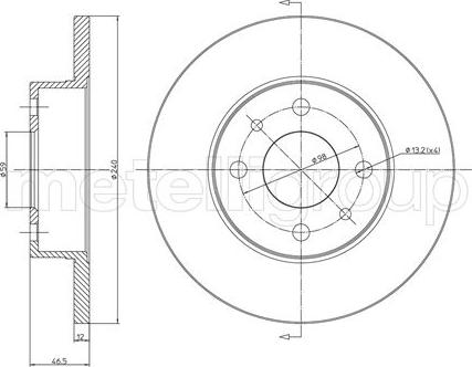 Metelli 23-0156 - Bremžu diski autospares.lv