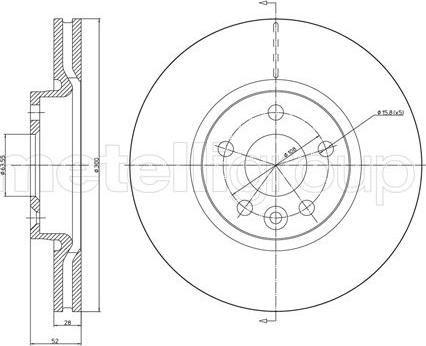 Metelli 23-0896C - Brake Disc www.autospares.lv