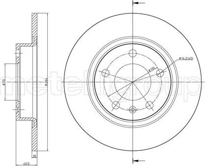 Metelli 23-0890C - Bremžu diski www.autospares.lv