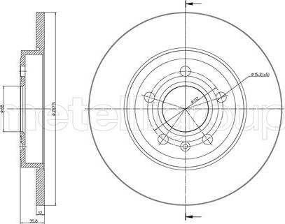 Metelli 23-0855C - Bremžu diski www.autospares.lv