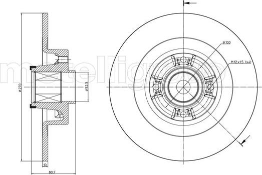 Metelli 23-0804 - Bremžu diski autospares.lv