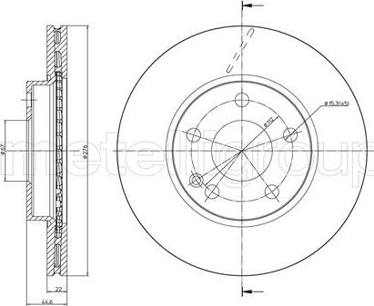 Metelli 23-0831C - Bremžu diski www.autospares.lv