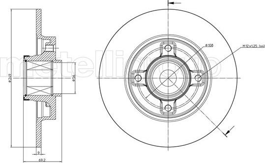 Metelli 23-0878 - Brake Disc www.autospares.lv