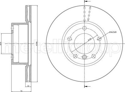 Metelli 23-0396C - Тормозной диск www.autospares.lv