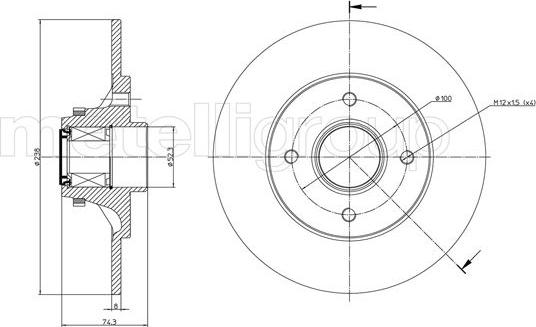 Metelli 23-0243 - Bremžu diski autospares.lv