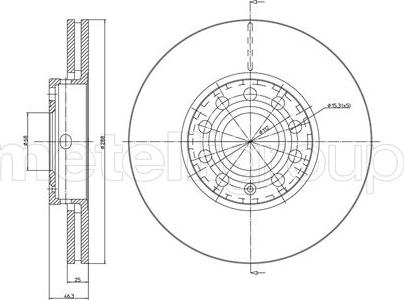 Metelli 23-0262C - Brake Disc www.autospares.lv