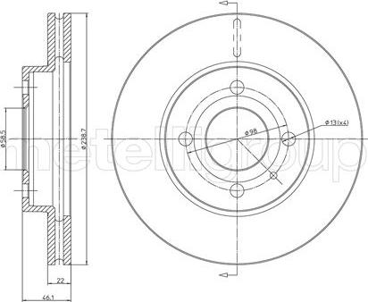 Metelli 23-0202 - Bremžu diski www.autospares.lv