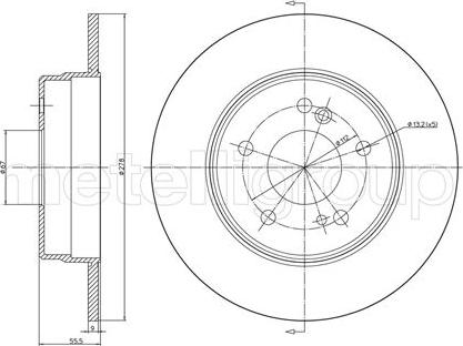 Metelli 23-0277C - Bremžu diski www.autospares.lv