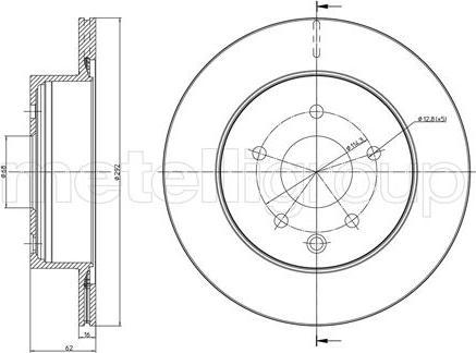 Metelli 23-0797C - Bremžu diski www.autospares.lv