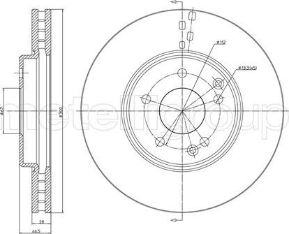 Metelli 23-0753C - Bremžu diski www.autospares.lv