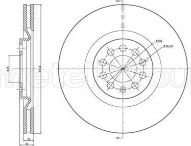 Metelli 23-0706C - Bremžu diski www.autospares.lv