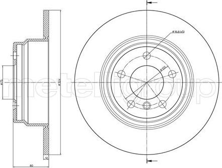 Metelli 23-0782C - Bremžu diski www.autospares.lv