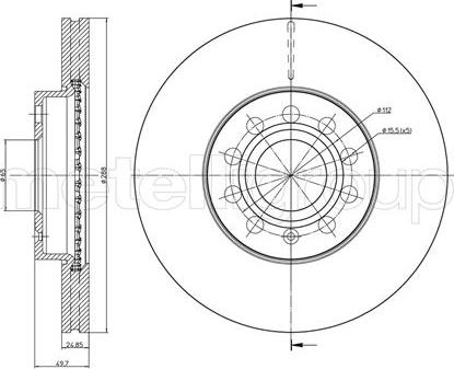 Metelli 23-0734C - Тормозной диск www.autospares.lv