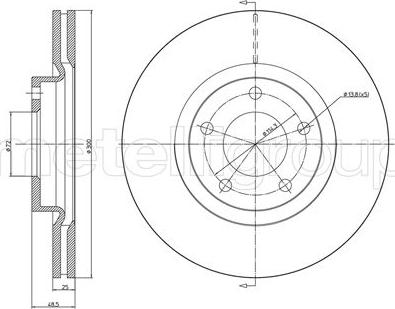 Metelli 23-0730C - Brake Disc www.autospares.lv