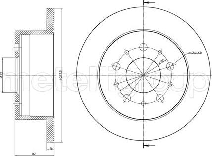 Metelli 23-0731 - Тормозной диск www.autospares.lv