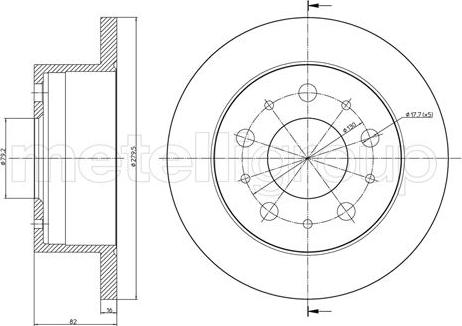 Metelli 23-0732 - Тормозной диск www.autospares.lv