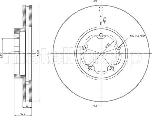 Metelli 23-1494 - Bremžu diski www.autospares.lv