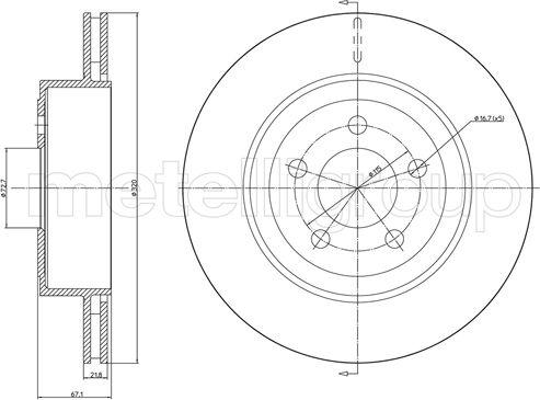 Metelli 23-1447C - Bremžu diski www.autospares.lv