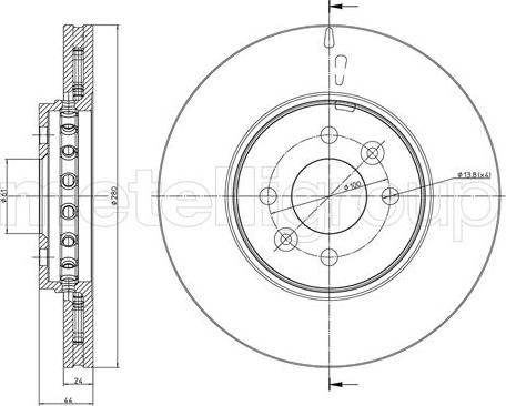 Metelli 23-1468C - Bremžu diski www.autospares.lv