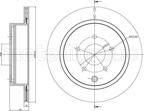 Metelli 23-1406C - Bremžu diski www.autospares.lv