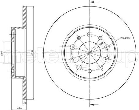 Metelli 23-1486C - Bremžu diski www.autospares.lv