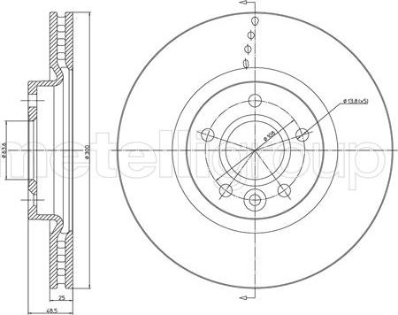 Metelli 23-1476C - Brake Disc www.autospares.lv