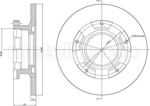 Metelli 23-1547 - Brake Disc www.autospares.lv