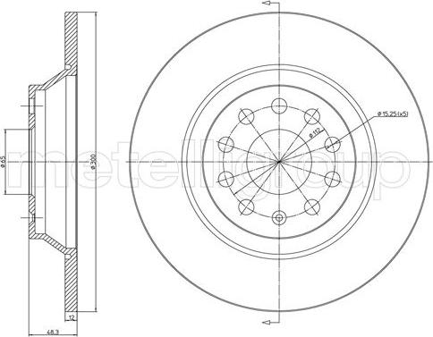 Metelli 23-1519C - Тормозной диск www.autospares.lv