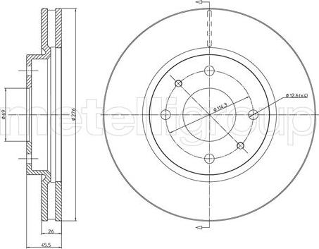 Metelli 23-1579C - Bremžu diski www.autospares.lv