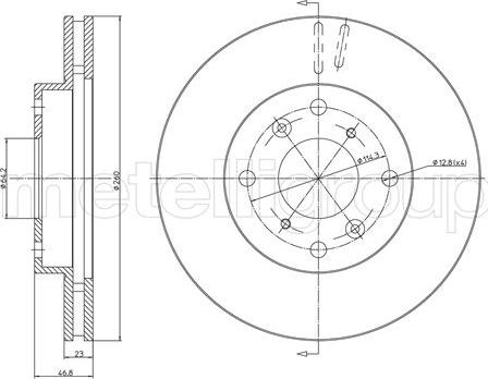 Metelli 23-1696C - Bremžu diski www.autospares.lv