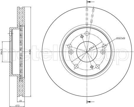 Metelli 23-1685C - Bremžu diski www.autospares.lv