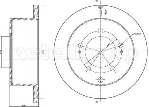 Metelli 23-1680C - Bremžu diski www.autospares.lv