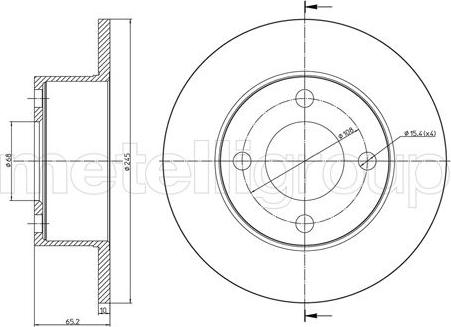 Metelli 23-1670C - Bremžu diski www.autospares.lv